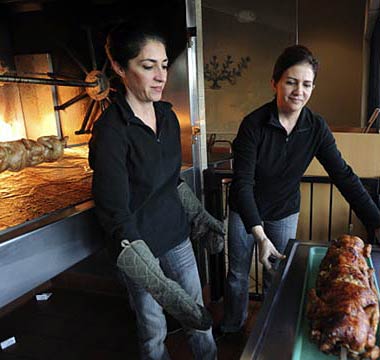 Chixy Natural Owners Roya and Fariba at the Rotisserie